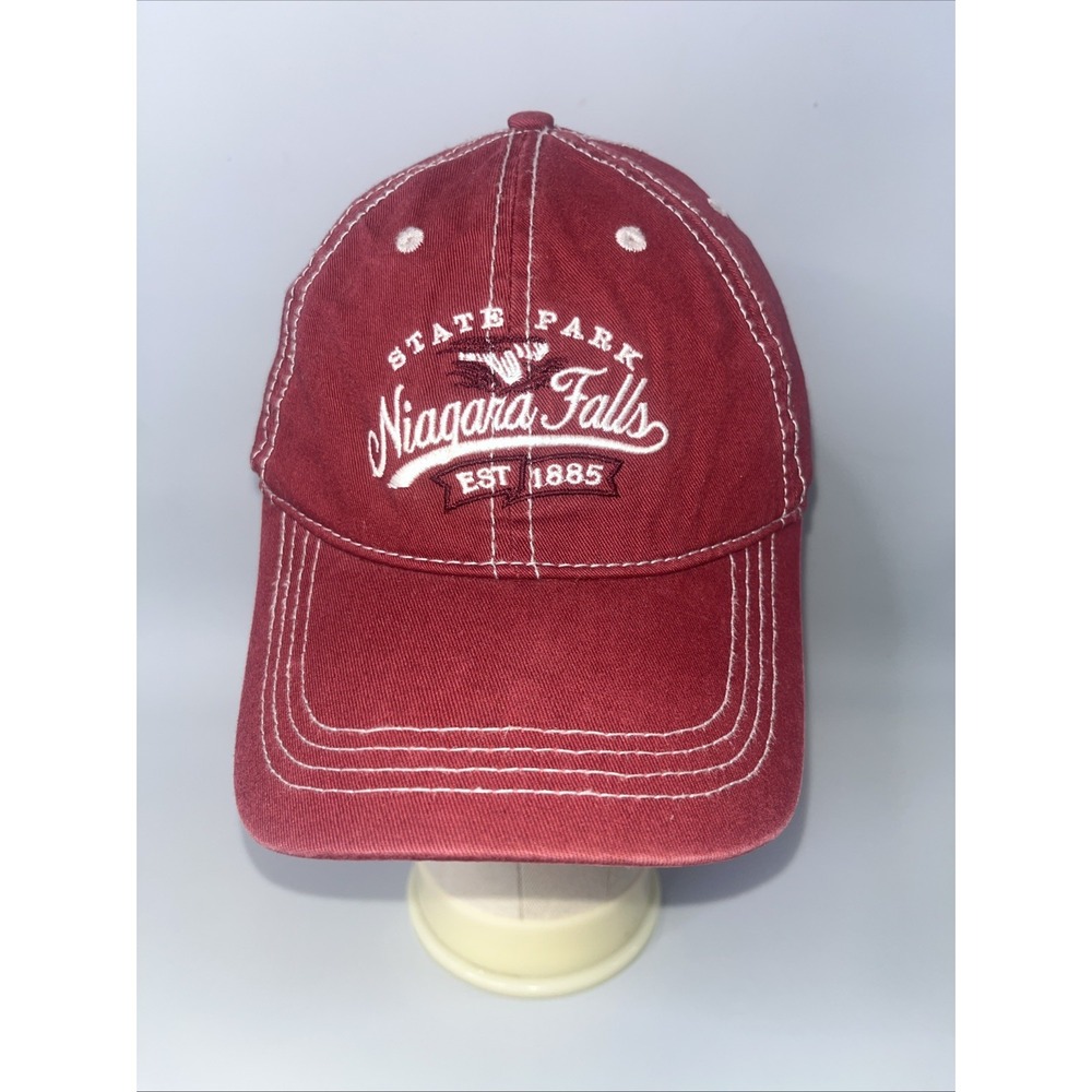 Niagra Falls‎ State Park Red Embroidered Adjustable Strap Back Hat Cap